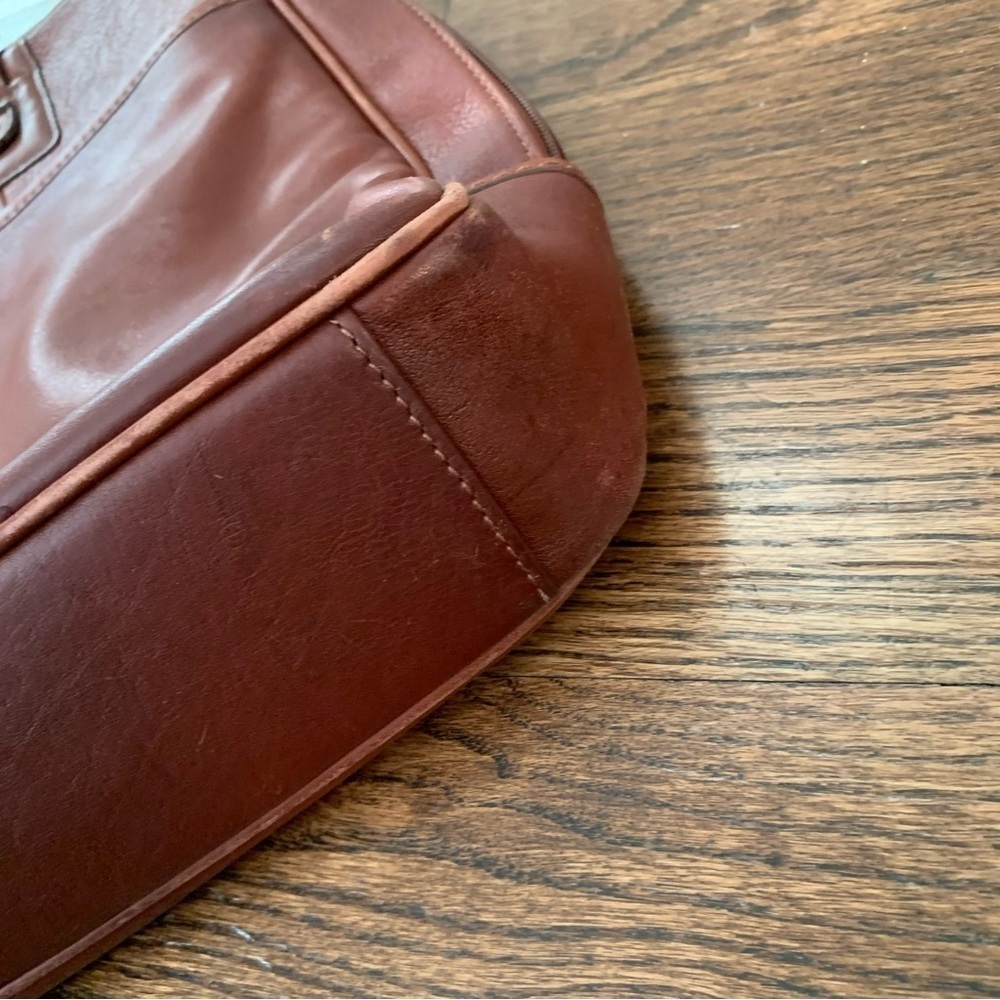 Liz Claiborne Brown Leather Laptop Briefcase Computer Bag - Picture 16 of 16